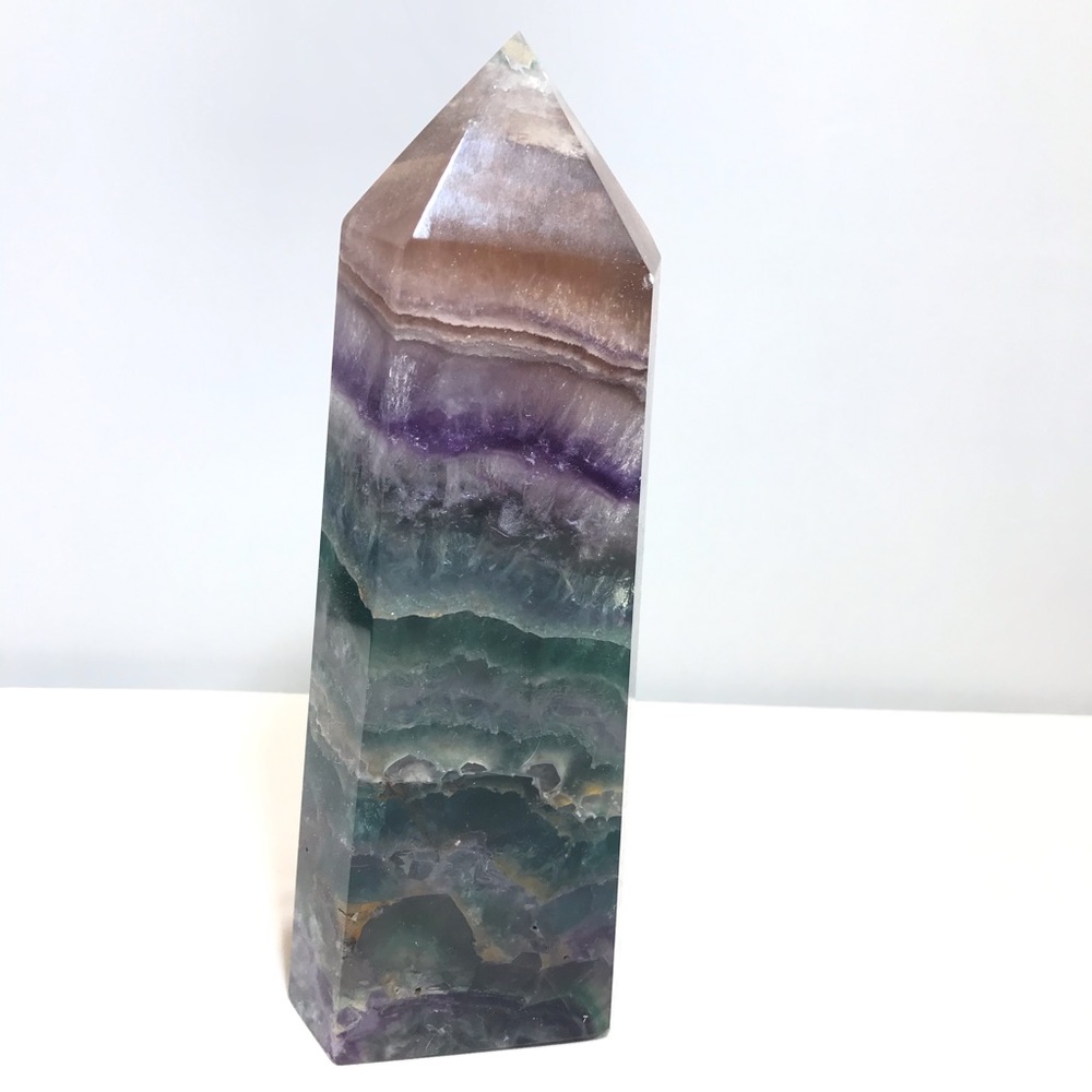 Rare rainbow fluorite obelisk🔴